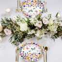 Treasure Cove Wildflower Oval Paper Plates Large Spring Oval Plate Disposable Floral Party Platter Flower Tableware Decorations for Birthday Wedding Tea Party Supplies 10" x 12" 24Pcs