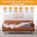 Ruqmuis Leg Elevation Pillow for After Surgery, 8inch Foam Leg Elevating Pillow for Swelling and Blood Circulation, Leg Wedge Pillow for Sleeping, Knee Pillow for Knee Hip Ankle Pain Relief, Velvet
