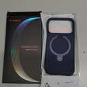 TORRAS Q3 Silicone 360 Spin for iPhone 17 Pro Case with Stand, Fit for MagSafe, Magnetic Ring Kickstand with Camera Control, Liquid Silicone Rubber Soft Phone Case for iPhone 17 Pro 6.3'', Deep Blue