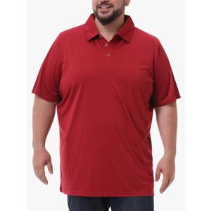 Idtswch Men's Big and Tall Polo Shirts UPF 50+ Casual Work Quick Dry Short Sleeve Collared Golf Shirt 4XL