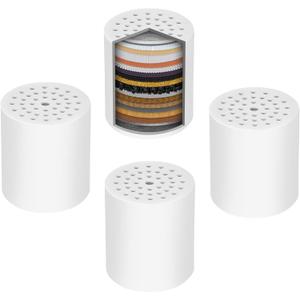 Universal Shower Filter Replacement Cartridge, 4 Pack 20 Stage Shower Head Filter for Hard Water, Microporous Pressurization High output Water Filter Compatible Similar Design, 10000 Gallons 3 Month