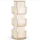 Natheeph Wooden Card Display Rotating Display Stand, 3 Tier Trading Card Display Stand, Greeting Card Display Stand for Vendors Card Collectors, Showing Sports Card, Brochure, Postcards, Sticker