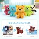 Charms for Bogg Bag, 3D Animals Accessories With Sturdy Clips for Totes, Rubber Bag Cute Accessories, Decoration Charms for Girls Women (3 bear rose red+green+yellow)