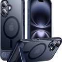 Magnetic Compatible with iPhone 16 Plus Case, [Built-in Invisible Kickstand][Compatible with MagSafe] [Military Grade Shockproof] Slim Translucent Matte Phone Case for iPhone 16 Plus 6.7"