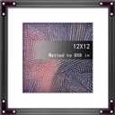 huulmood 12x12 Aluminum Picture FrameÔºåBlack Metal 12 x 12 Square Poster Frame with Mat 12x 12,8x8 Photo,12 x 12 High End Frame Matted to 8x8 PrintÔºåModern Art and Industrial, Wall Home Decor(Black)