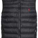 Polo Ralph Lauren Mens Full Zip Puffer Vest (L, Black RedPony)