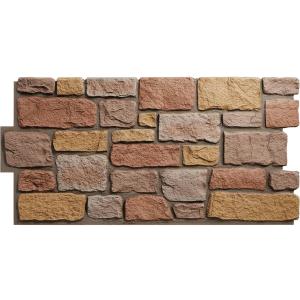 EverStone Cobblestone Faux Stone Panel, 48"W x 23 3/4"H x 1 1/8"D, Charleston Color