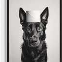 2 x Belgian Malinois Funny Bathroom Unframed Wall Art Print Poster, Dog Pet Lover Picture Painting Artwork Bedroom Living Room Office Dining Room 150B (Belgian Malinois Funny Bathroom, 20"L x 16"W, Unframed)