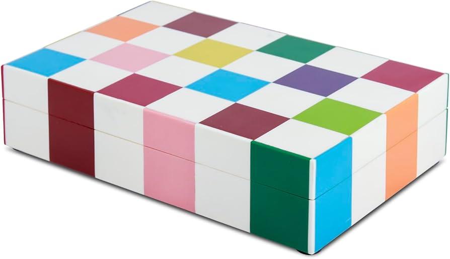 Handicrafts Home Decorative Storage Box 10x6 – Remote Organizer Box with Lid, Modern Decorative Keepsake Box, Boho Shelf Décor, Memory Box for Photos or Letters, Decorative Box for Table Décor