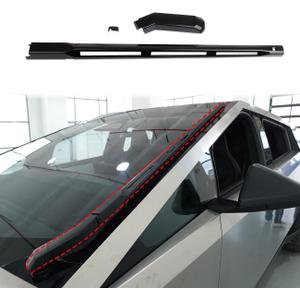 Carbon Fiber Style Windshield Wiper Cover Trims Accessories for Tesla Cybertruck (Bright Surface)