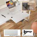 Desk Extender 24 x 12 Inch Foldable Table Extension Folding Wall Table Keyboard Extender for Desk Clamp-on Shelf for Dorm Bunk, Office, Kitchen Bar, RV Countertop, Laundry Room (White)