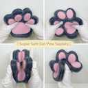 Cat Paw Squishy Big Fufu Squishies Giant Cat Paw Toy 5.5 Inch Large Paw Print Squishy Squeeze Toys Tangcii Pinch Family Silicone Stress Relief Cute Soft Sticky Toy for Adults Kids (Black+pink)