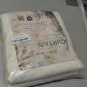 MYSKY HOME Natural Living Room Curtains Boho Semi Sheers Light Filtering Back Tab Privacy Drapes for Patio Pergola Gazebo Nice Vertical Elegant Style, Beige White, 50 x 95 Inches, 2 Panel Sets