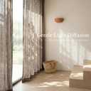 NICETOWN 230 GSM Rich Linen Blend Taupe Curtains 90 inches Long, Rod Pocket & Back Tab Privacy with Light Filtering Semi Sheer Window Treatments for Bedroom/Living Room, W52 x L90, 2 Panels