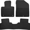 Car Floor Mats Custom Fit for Hyundai Santa Fe 2021 2022 2023 2024 Non Hybrid Odorless Washable Heavy Duty Rubber (All Weather) Floor Liners Set Black