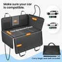 REEVAA Hard Bottom Back Seat Cover for Heavy-Duty Dogs, Dog Car Seat Extender, Waterproof Dog Hammock with Mesh Window for Car, Universal Fits for SUVs, M, Black