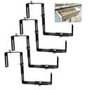 Adjustable Planter Box Brackets, Window Boxes Planters, Heavy-Duty Planters Hanging Flower Box Holders,for Mounting Railing Windowsills, Garden, Fences, and Balcony (4 Pack Black)