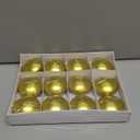 Nuanchu 12 Pieces 1. 65 Inch Floating Candles for Wedding Centerpiece, Small Unscented Floating Round Tealights Metallic Smooth Wax Disc Candles for Graduation Dinner Home Decor(Gold)