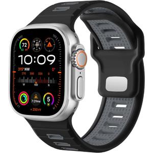 Odbeai Sport Band Compatible with Apple Watch Ultra 2 3/Ultra Band,Compatible with Apple Watch Bands for Men 49mm 46mm 45mm 44mm 42mm,Waterproof Silicone Strap for iWatch Bands All Series SE 11 10 9-1
