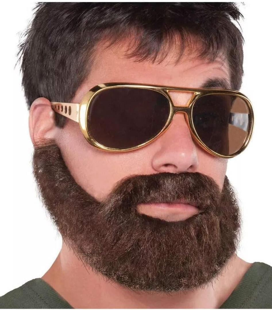 Hungover Synthetic Fiber Beard & Moustache - Fits Most Adults, 1 Piece, Ideal for Fun Occasions & Performances