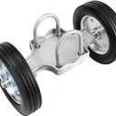 8" Heavy Duty One-Piece Cast Rolling Gate Wheel, 600 lb Capacity Rubber Sliding Gate Rollers & Metal Fence Wheels for Metal Tube Gate, Driveway & Chain Link Fence