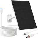 FUTUREZEN Solar Panel for Security Camera, 10W Solar Charger with DC 5.5x2.1mm, USB-C & Micro USB Port, IP66 Waterproof, 360 Adjustable Mount, 7.2FT Cable
