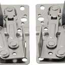 1 Pair Soft Close Flip Down Tray Hinges with Damping Design,Self Closing Cabinet Door Hinges,Tip-Out Door Support Frame 45 Opening Angle for Closets Bookcases Sink Hinge Scissor Hinge (Sliver)