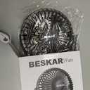 BESKAR Portable Clip on Fan Rechargeable, 4 Speeds Small Battery Operated Fan, USB Desk Fan with Strong Airflow, Sturdy Clamp for Golf Cart Office Outdoor Travel Camping (Full Black)