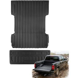 for Chevrolet Silverado/GMC Sierra 1500 2014-2018 Floor Mats Truck Bed Mat Tailgate Mat (Only 6.6FT) All Weather TPE Tech Bed Liner for Silverado/Sierra 2500HD/3500HD 2015-2019 Automotive Accessories