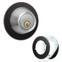 MOSECYOU Door Handle Reinforcement Backplate, Oil Rubbed Bronze 2Pcs, Door Knob Decorative Ring Plates, Scar Plates for DoorKnob/Deadbolt, Door Hole Spacer (2)