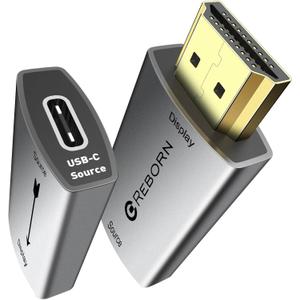 Reborn USB C Female to HDMI Male Adapter | 4K Uni-Directional USB Type C Source to HDMI 2.0 Display Converter Thunderbolt 3/4 to HDMI for MacBook Pro/Air, Galaxy S8 to S23, Surface - 1 Pack