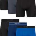 Hanes Men's Underwear Boxer Brief Pack, Performance Stretch Underwear, Moisture-wicking Boxer Briefs for Men, 6-pack (L, Black)