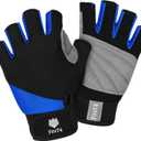 FitsT4 Sports Half Finger Padded Palm Gloves for Diving, Sailing, Jet Skiing, Stand-UP Boarding, Kayaking and Water Skiing, Suitable for Men&Women&Youth
