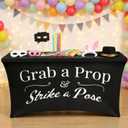 Gilprop Photo Booth Table Cloth Photo Booth Props Accessories Rectangle Tight Table Background for Indoor Outdoor Party Photography Decoration Graduation Wedding Birthday Bachelorette(Classic,4ft)