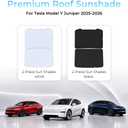 Off-White Roof Sunshade for 25-26 Tesla Model Y Juniper