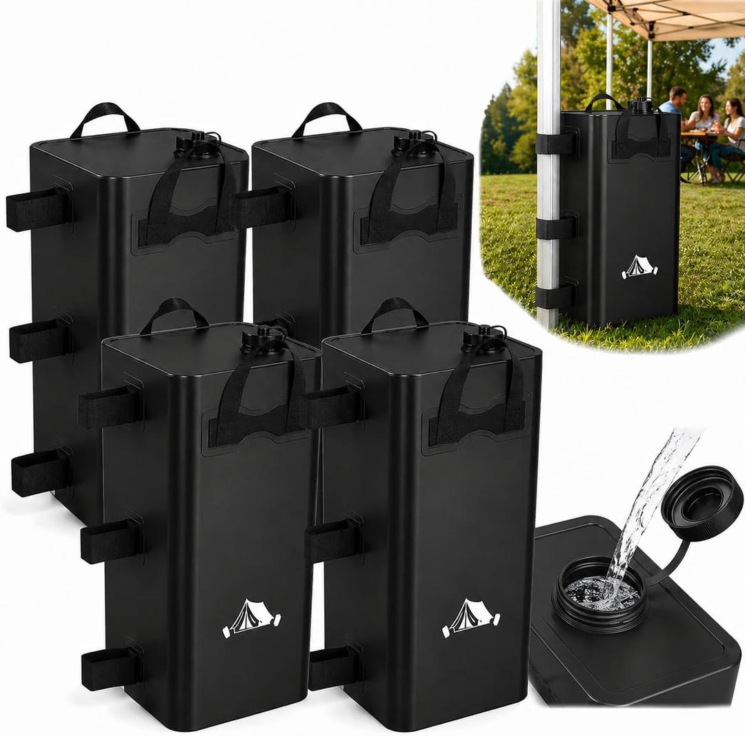 Canopy Weights Set of 4, 220 lbs Water Weights for Canopy Tent Legs, Heavy Duty Pop Up Canopy Weights, Tent & Gazebo Weights Bags for Outdoor, Camping, Beach (25L x 4)