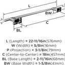 Amerock Bronx 18" Chrome Towel Bar