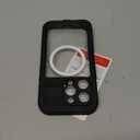 Lanhiem Magnetic for iPhone 16 Pro Case, IP68 Waterproof Dustproof Case, [Compatible with Magsafe] [Built-in Screen Protector] Full Body Heavy Duty Rugged Phone Cover 6.3 inch, Black/Clear