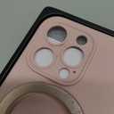 CellEver Strong Magnetic Case for iPhone 15 Pro [for MagSafe Charging] [Camera Protection] Heavy-Duty Protection, Soft Grip Silicone Cover with Kickstand, Chalk Pink