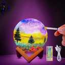 HOLA Paint Your Own Moon Lamp Kit, 2025 Updated USB Rechargeable, DIY Arts Supplies and Crafts Kit, Gifts for Kids Girls Boys Teens, Ages 6 7 8 9 10 11 12 13 14 15 16 Year Old Birthday
