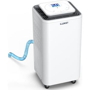 LUKO 2000 Sq. Ft Dehumidifiers for Large Room and Basements, 30 Pints Dehumidifier with Drain Hose, Auto or Manual Drainage, 0.528 Gallon Water Tank, Auto Defrost, Dry Clothes Function, 24H Timer