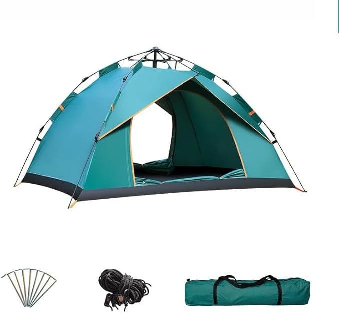 Camping Tent - Automatic Quick Open, Windproof, Easy Setup for Outdoor, Beach, Hiking, Traveling (2-3 Person, Green)