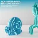 Polymaker Panchroma Silk PLA Filament 1.75mm 1kg, Shiny Light Blue, New and Improved Formula, Better Strength, Printing Speed and Clog-Free. Works in Most FDM and Multicolor 3D Printers.