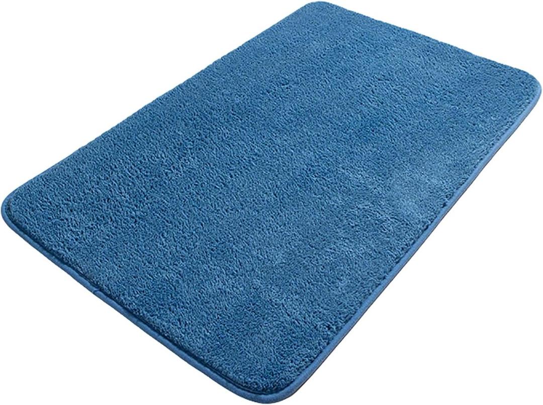 Quick Dry Bath Mat Bathroom Rugs, Super Absorbent Bath Mat, Soft Shaggy Bath Room Floor Mats for Bathroom, Machine Washable, Plush Comfort, for Tub, Floor, Bathroom (15.6x23.4in)
