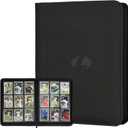 Trading Card Binder, Premium 9-Pocket Double Sided 540 Pocket PU Card Collection Binder, Collectible Trading Card Albums for MTG, TCG, Sports Cards (Black)