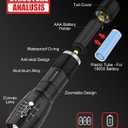 Victoper LED Flashlight 2 Pack, Bright Tactical Torch High Lumens with 5 Modes, Waterproof Zoomable Flash Light, Christmas Stocking Stuffers Gifts for Men, Hunting Camping Essentials Gear (Black)