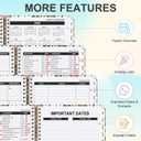 Timart 2026 Planner, January 2026 - December 2026, Weekly and Monthly Planner, Hardcover 2026 Calendar Planner Book with Tabs for Women, Perfect for Office School Home, A4 (8.5" x11")-Orange Floral