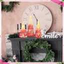 Funnymoom 3 Pack Glass Christmas Trees Decorations Gradient Lighted Christmas Tree 11.4 Inch Snow Top Glitter Xmas Winter Tabletop Centerpieces Gift for Home Fireplace Table Mantle Holiday(Pink)