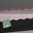 32.4in Scalloped Mahjong MatAnti Slip Noise Reduction Mahjong Accessorie Mahjong Table MatComes with 4 Dice and 1 Mahjong Mat Storage Bag,4 Mahjong Shuffle Cards (Pink)