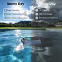 PS100 Solar Pool Skimmer Robot – Active Solar Tracking, 24/7 Continuous Cleaning, 6L Basket, 180μm Filter, App Control, Cordless Robotic Pool Surface Cleaner for Inground & Above Ground Pools